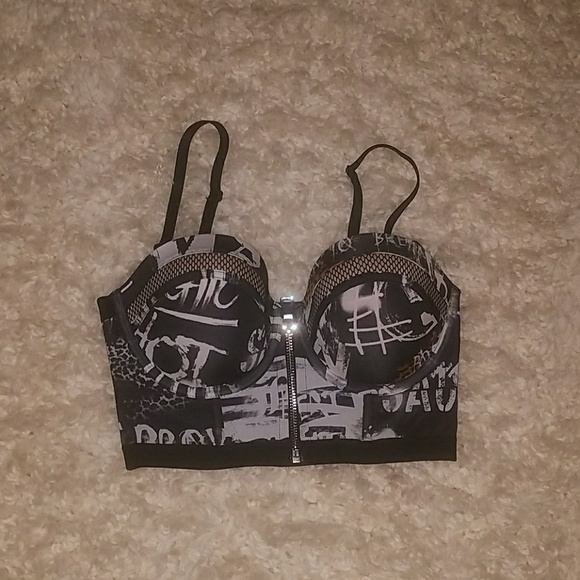 VICTORIA'S SECRET BALMAIN ZIPPER LONG LINE BRA - Picture 1 of 1